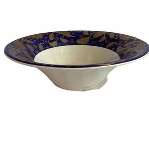 CERAMIC SERVING F. Giorgi BOWL ITALY GOLD‎ ACCENTS